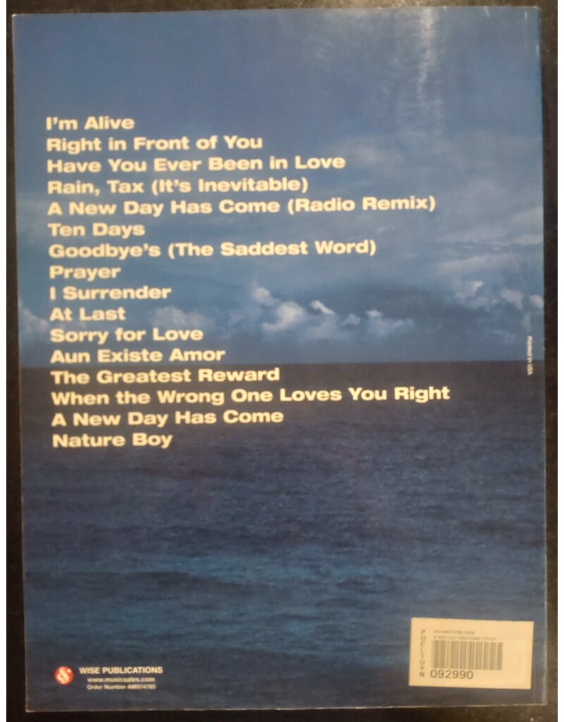 Wise Celine Dion - A New Day Has Come - Piano, Zang en Gitaar