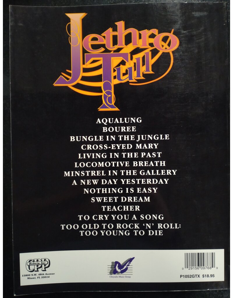 CCP Jethro Tull - Greatest Hits - Guitar with tablature and Vocal