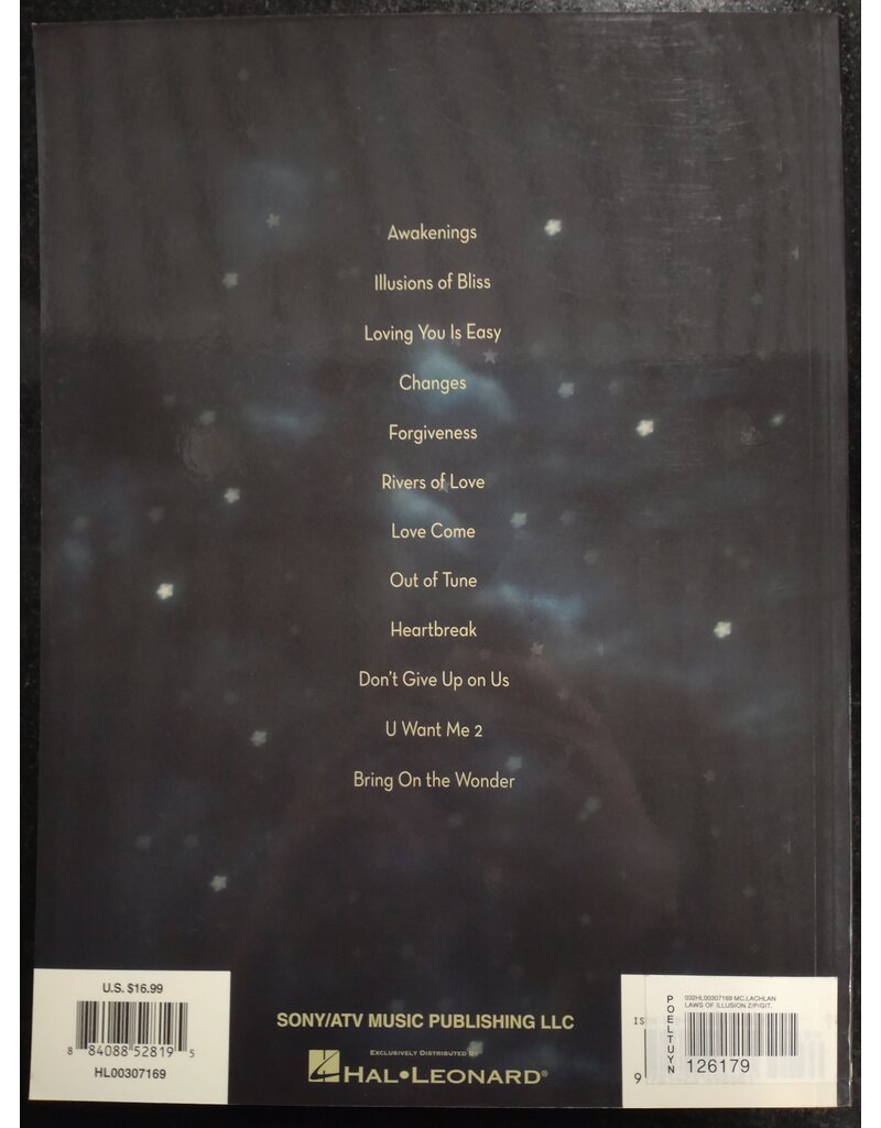 Hal Leonard Sarah McLachlan - Laws Of Illusion - Piano, Vocal and Guitar