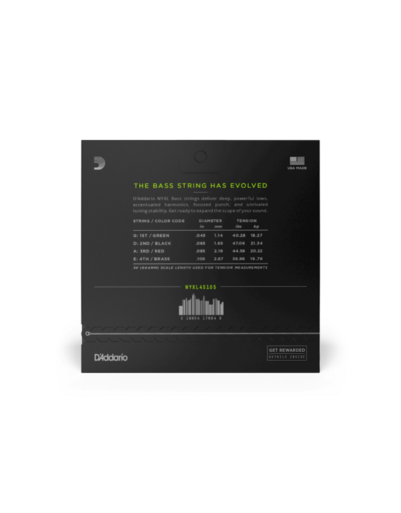 D'addario NYXL45105 Long scale basgitaar snaren 045-105