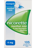 Nicorette Nicotine Kauwgom Menthol Mint 4mg 105 stuks