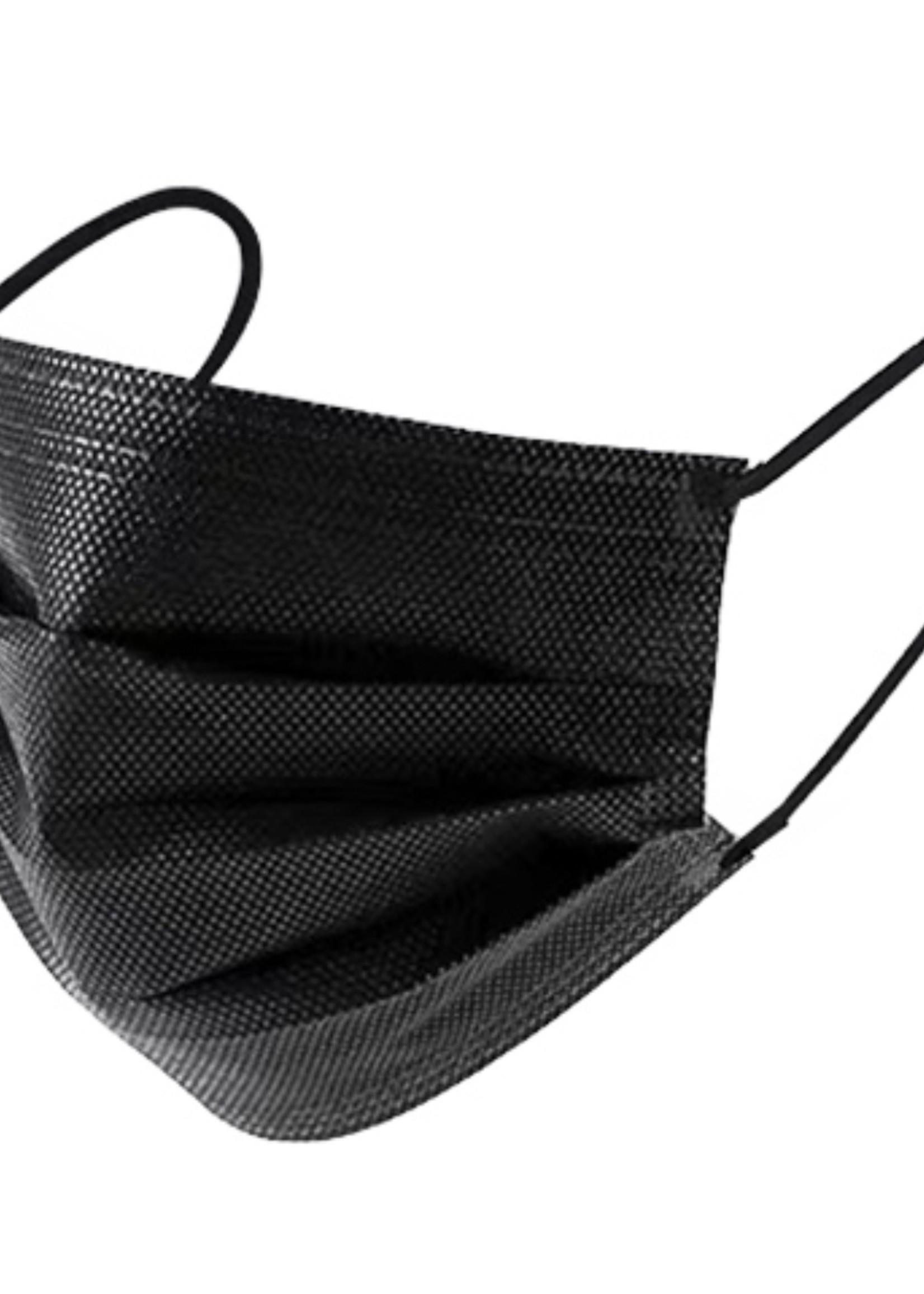 Mondkapje Wegwerpmaskers / Mondkapjes 3-Laag - Zwart - 50 Stuks -Mondkapje Wegwerpmaskers / Mondkapjes 3-Laag - Zwart - 50 Stuks