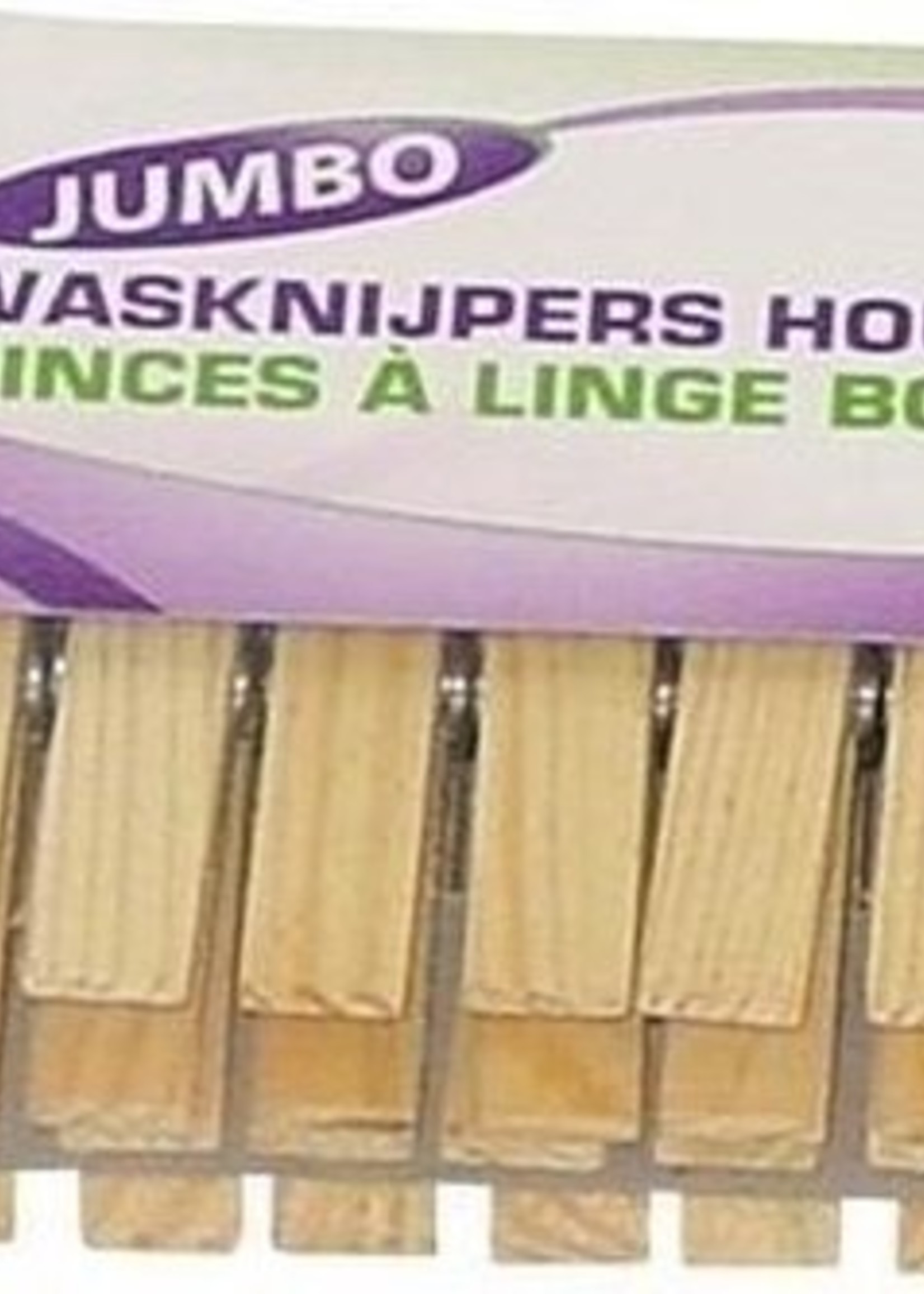 Wasknijpers Jumbo hout pak à 20 stuks
