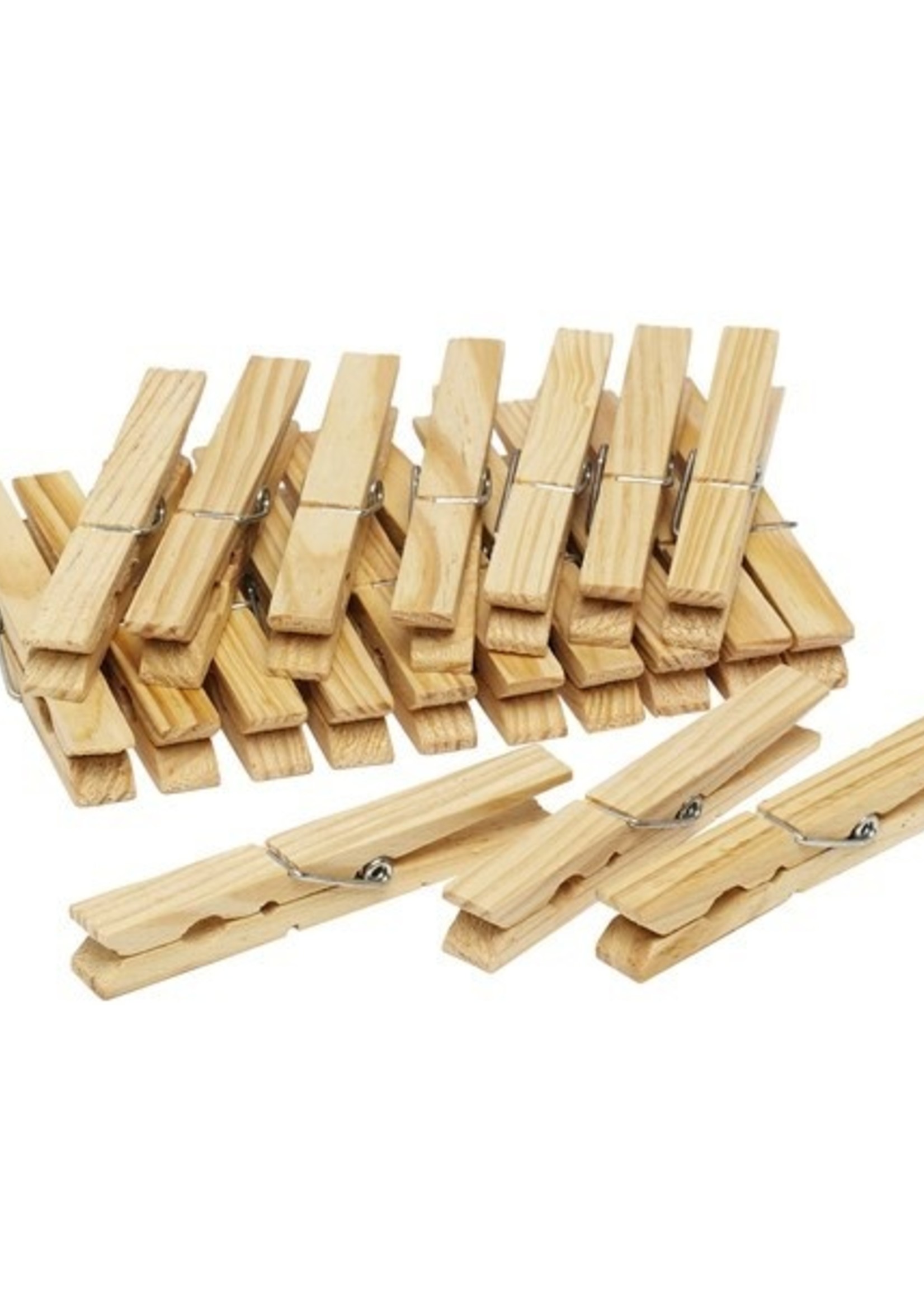 Jumbo wasknijpers XXL hout 9,5cm pak a 20 stuks