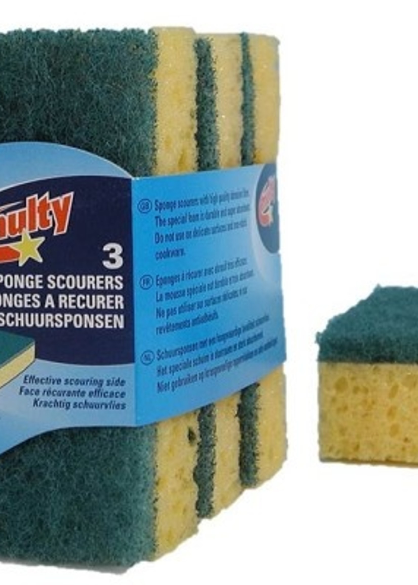 Schuursponsjes - Multicolor - 3 stuks