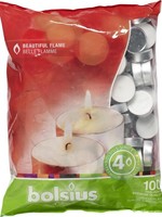 Bolsius Waxinelichtjes - 100 Stuks - Wit