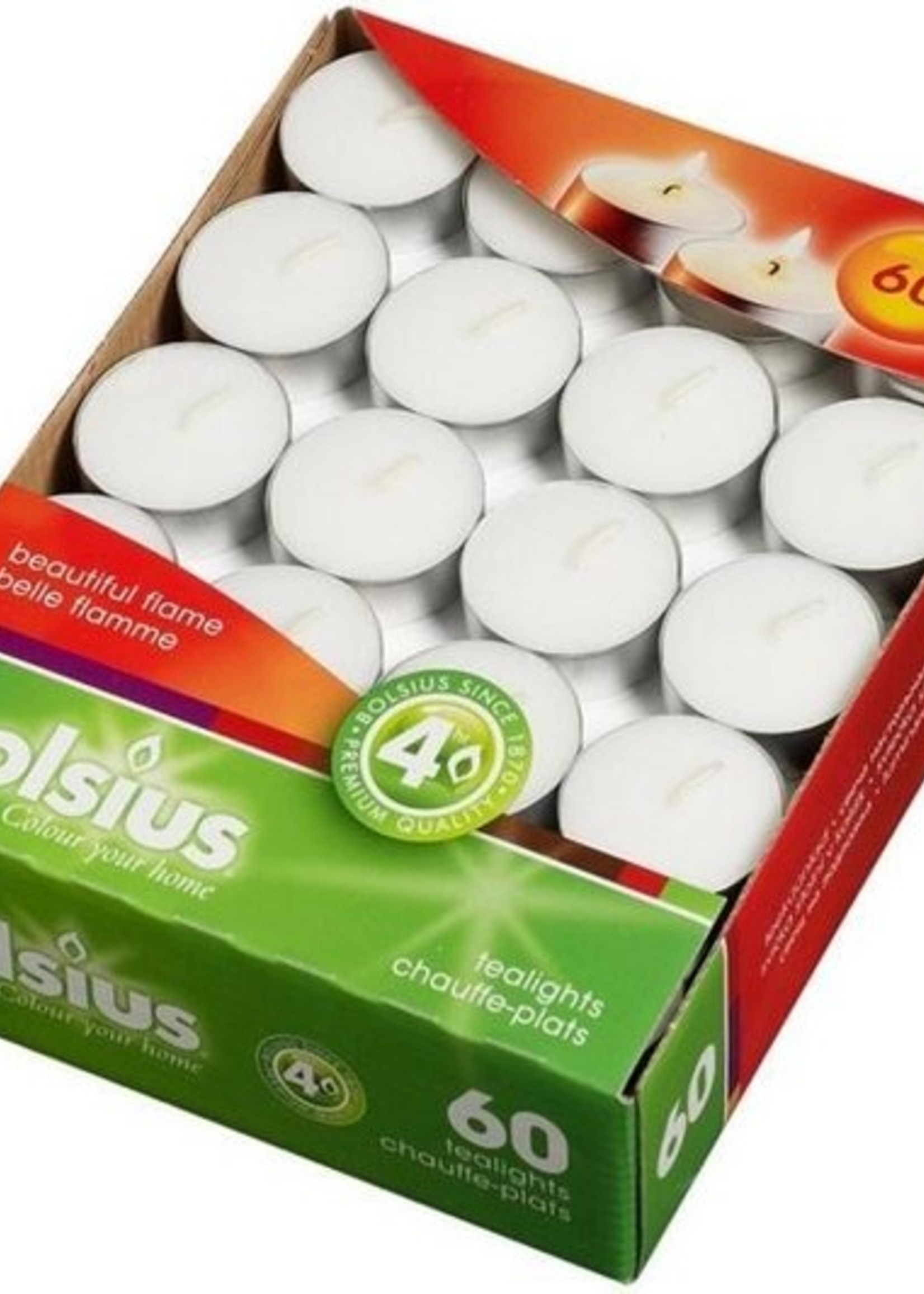 Bolsius Bolsius Theelicht + Cup 4 uur 60 stuks