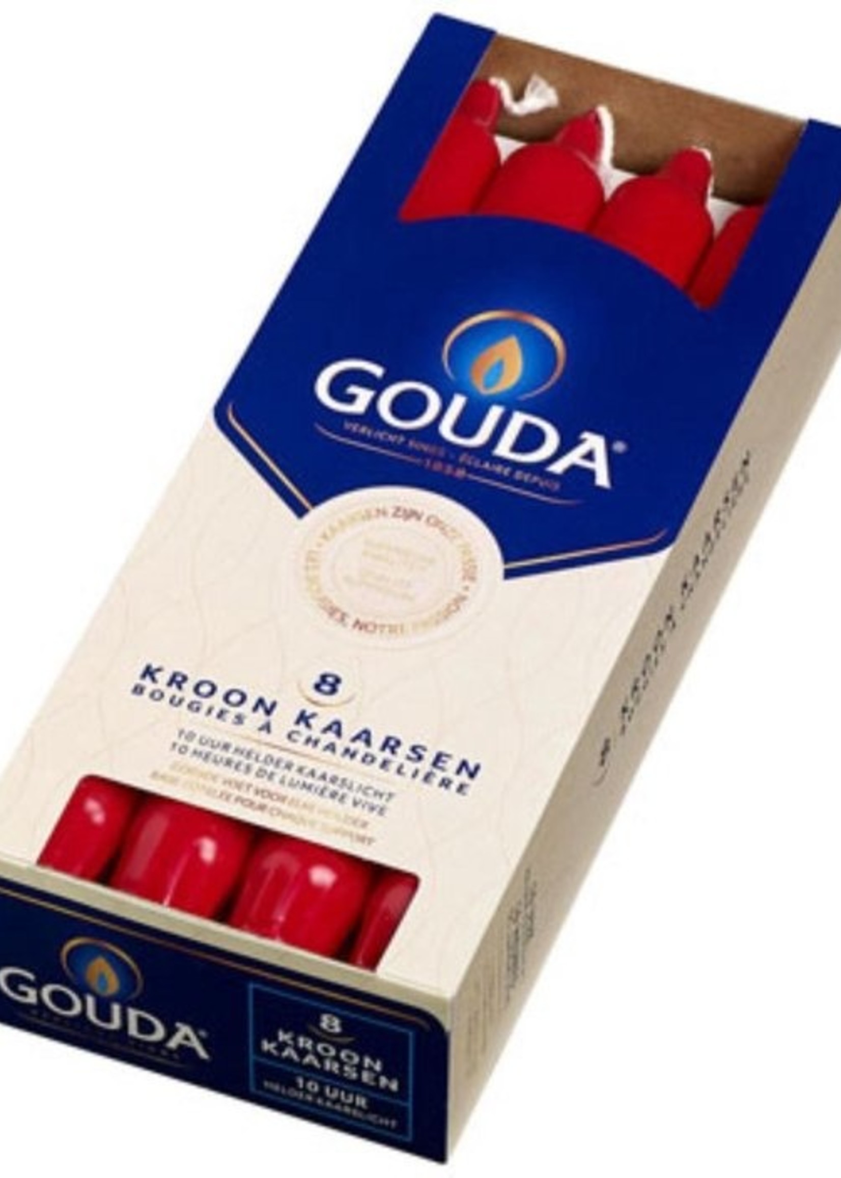 Gouda Gouda Kroonkaarsen robijnrood