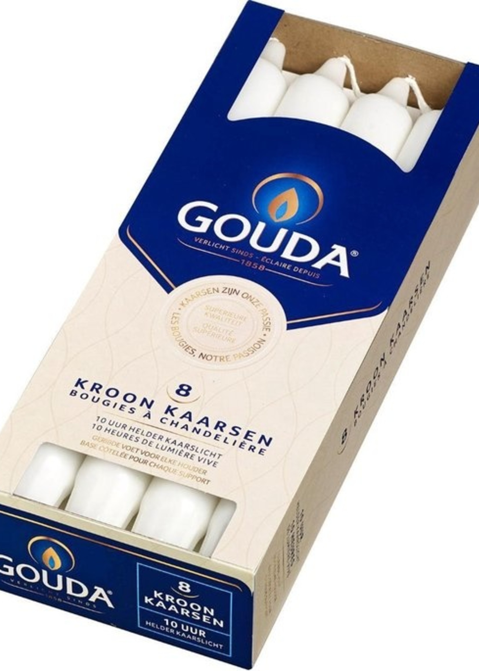 Gouda Gouda Kroonkaars wit 240/24 8st