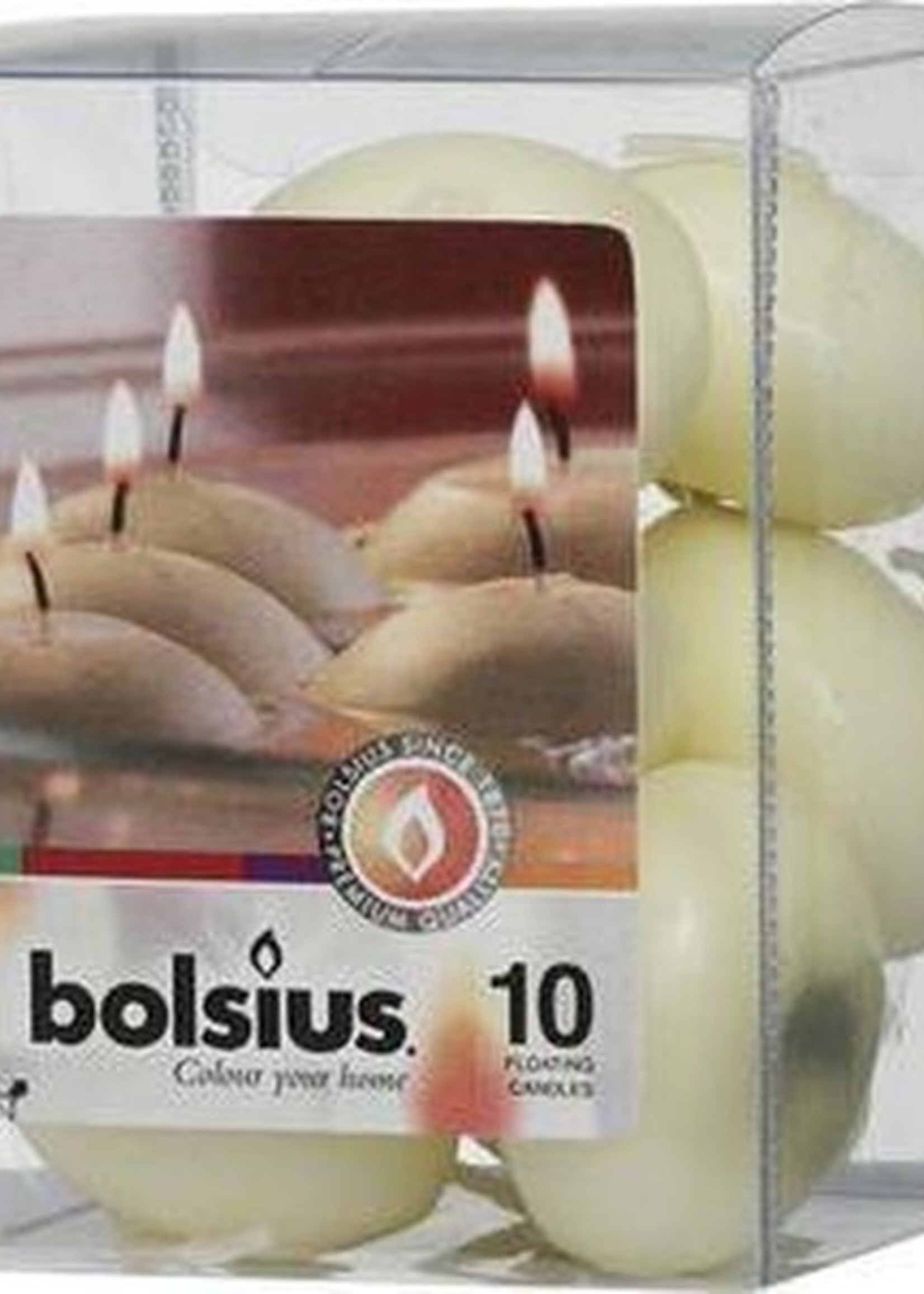 Bolsius Bolsius Drijfkaarsen - 10 Stuks - Ivoor