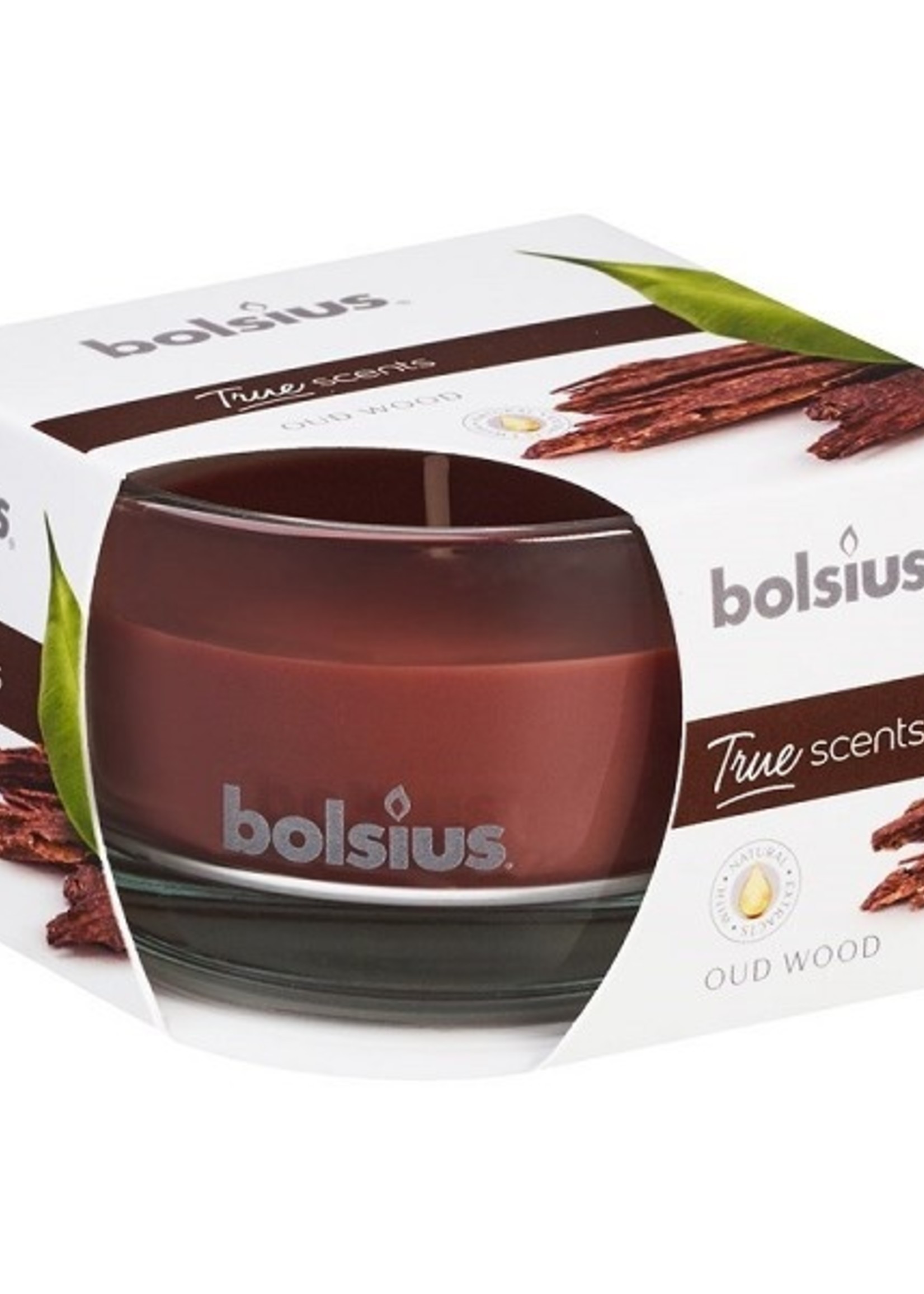 Bolsius Bolsius Geurglas 80/50 True Scents Oud Wood