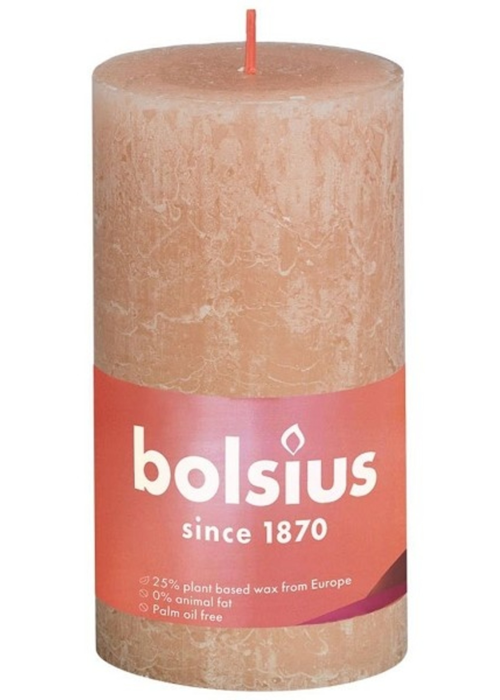 Bolsius Bolsius Rustiek stompkaars Shine collection 130/68 Misty Pink