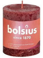 Bolsius Rustiek stompkaars Shine collection 80/68 Velvet Red