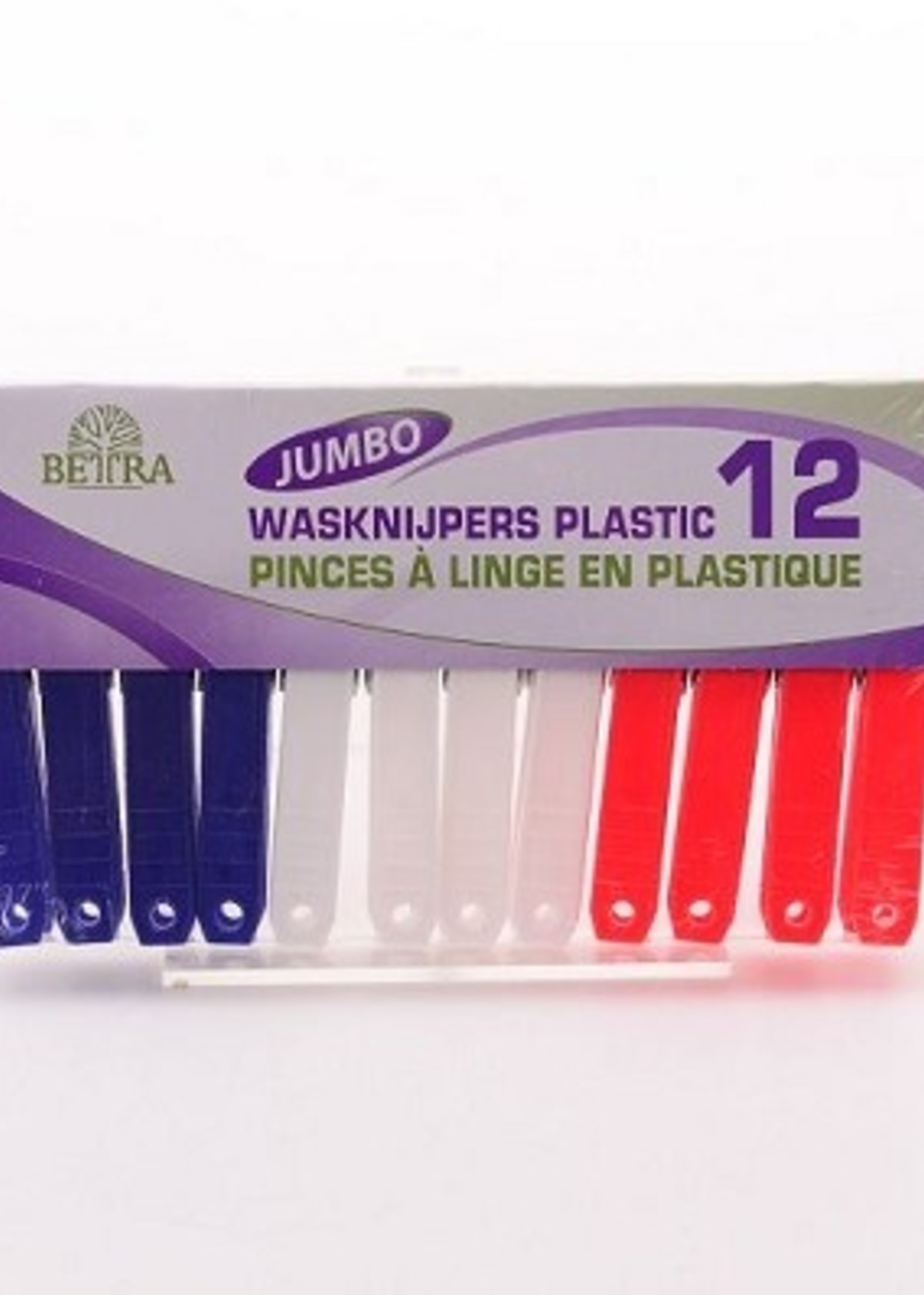 Wasknijpers kunststof jumbo 12 st