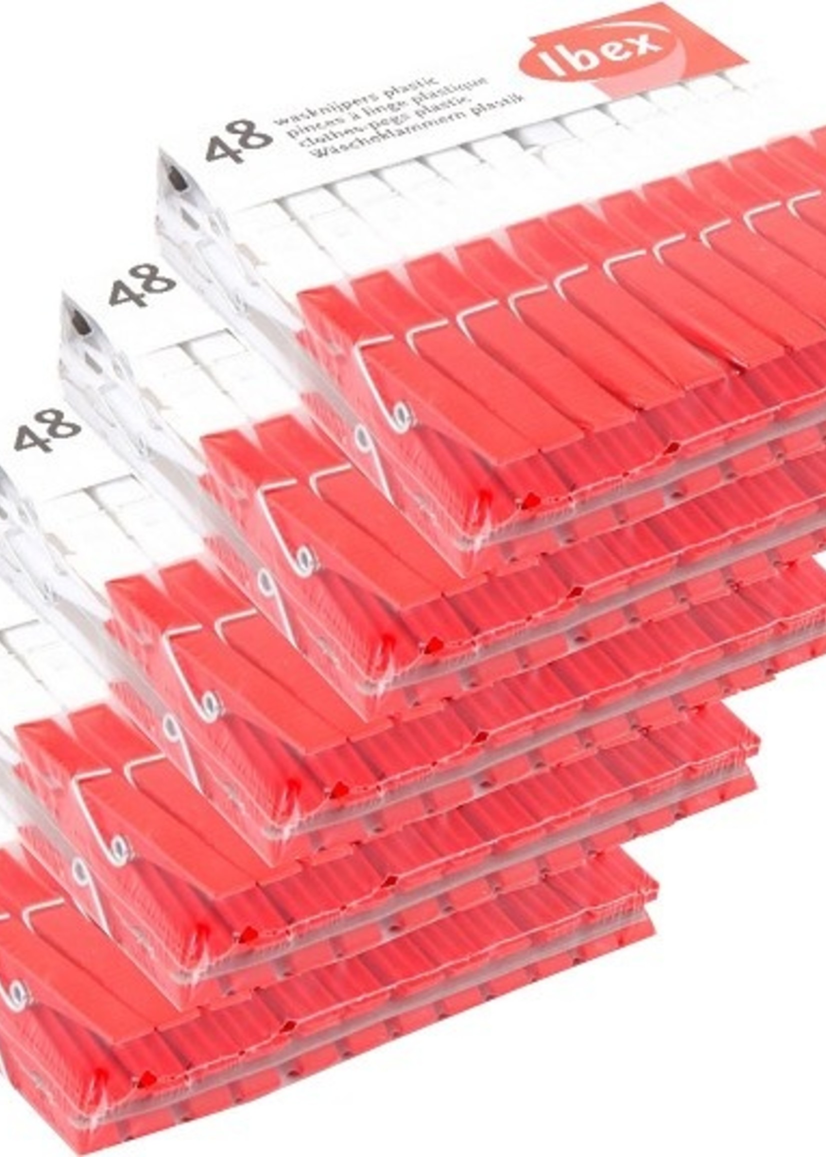 Ibex wasknijpers plastic 48st.5sets