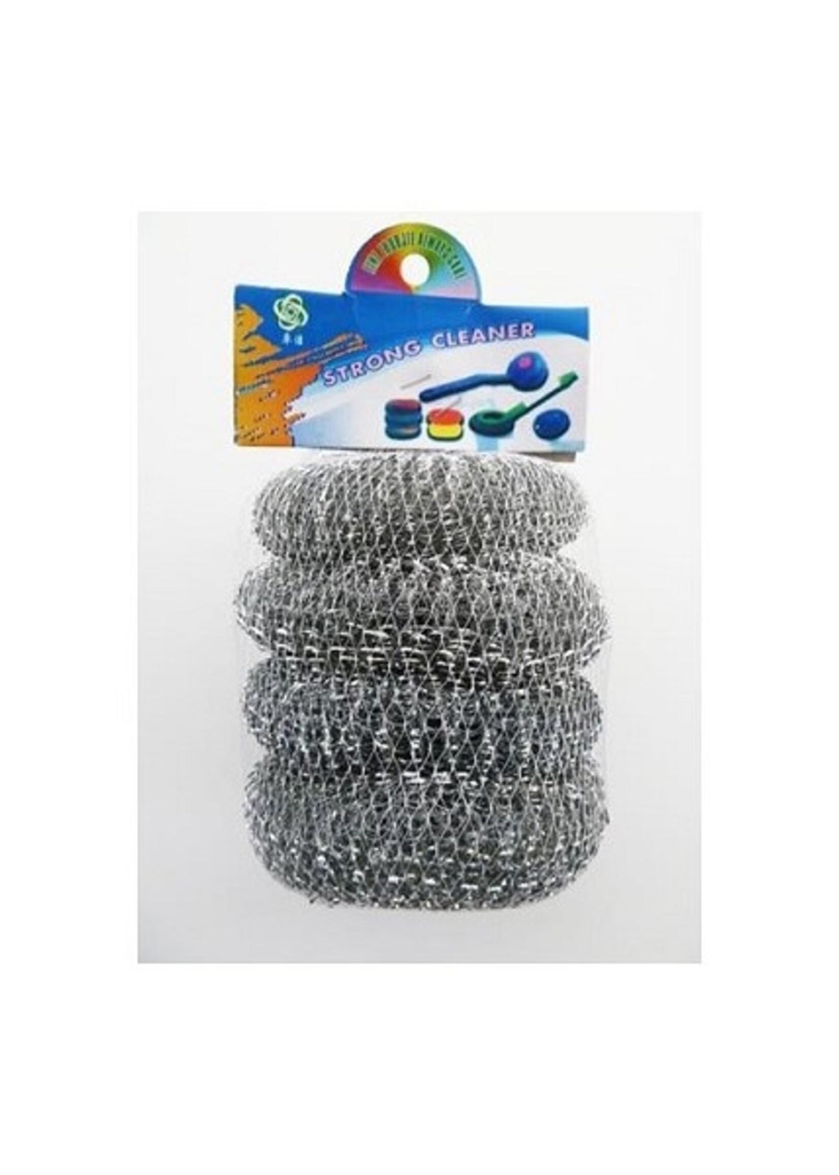 Pannenspons metaal 10x3,5cm pak a 4st