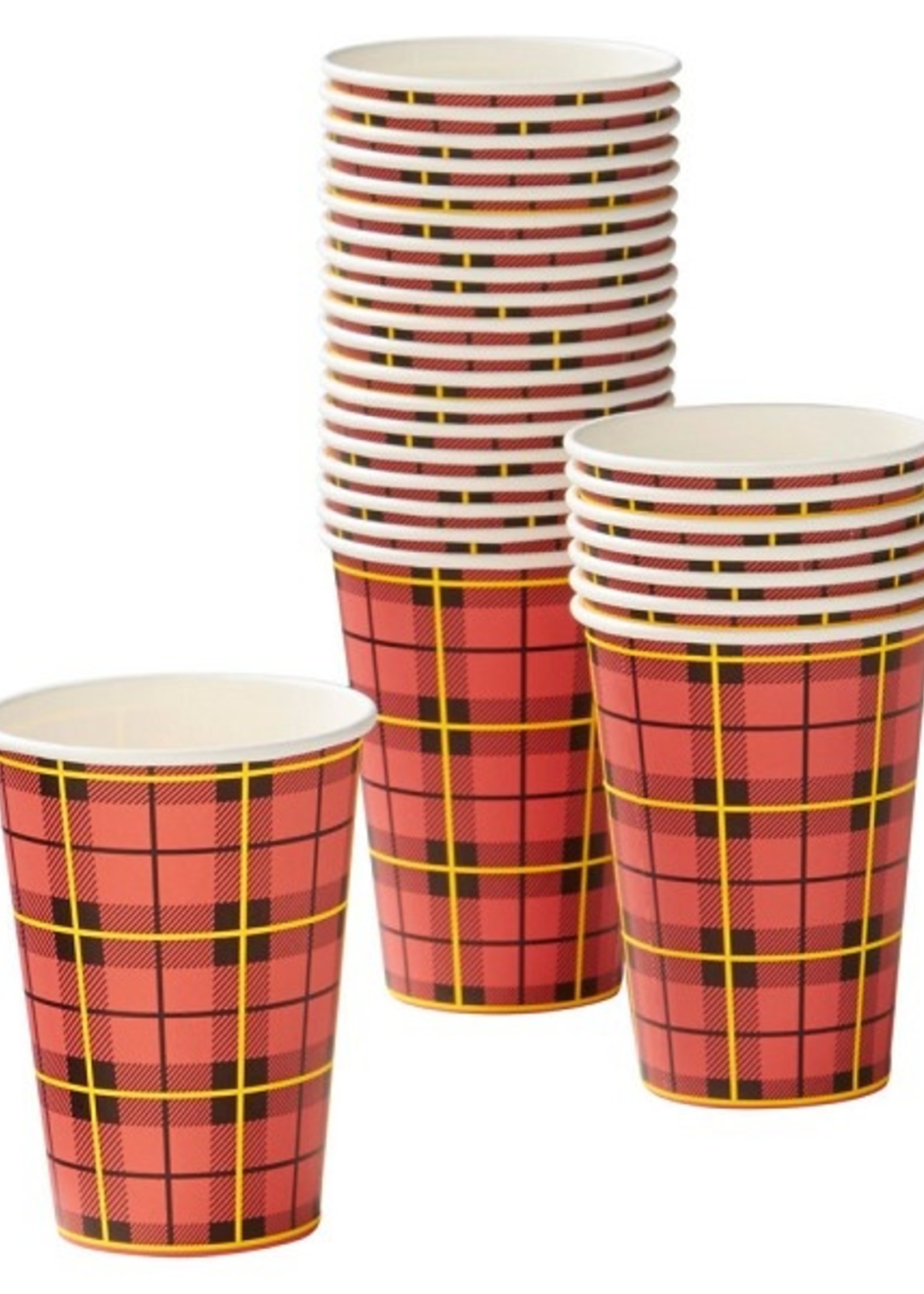 Koffiebeker Scotty rood geruit 180cc karton pak a 100 stuks