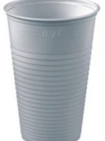 Papstar Drinkbeker - Plastic - 50 Stuks - Wit