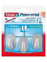 Tesa haak small ovaal mat chroom