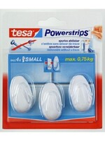 Tesa haak S ovaal wit