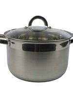 Soeppan Kaiserhoff 6,5 ltr RVS met glasdeksel. 24x14,5cm. Alle warmtebronnen.