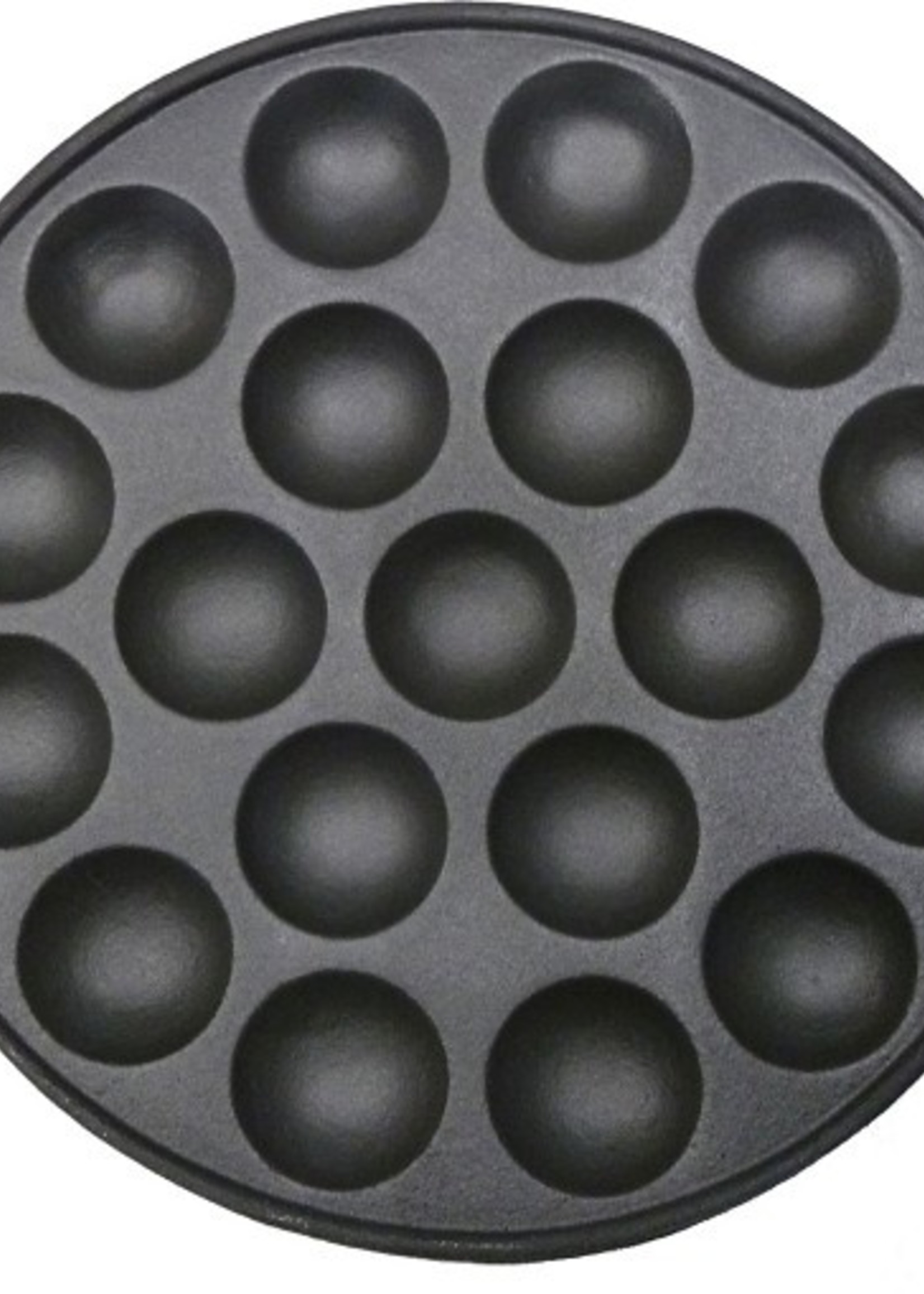 Poffertjesplaat 24 cm gietijzer voor 19 poffertjes Geschikt voor ALLE warmtebronnen.