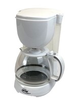 Elta Koffiezetapparaat 10-kops 1,25L 750W wit met glazen kan
