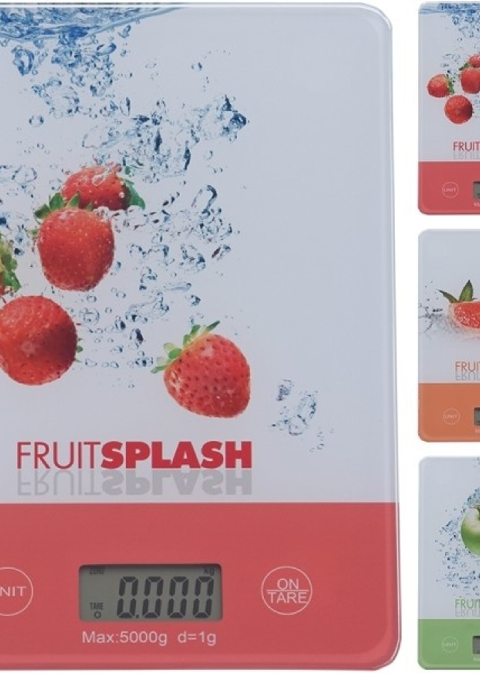 Keukenweegschaal "Fruitsplash" glas