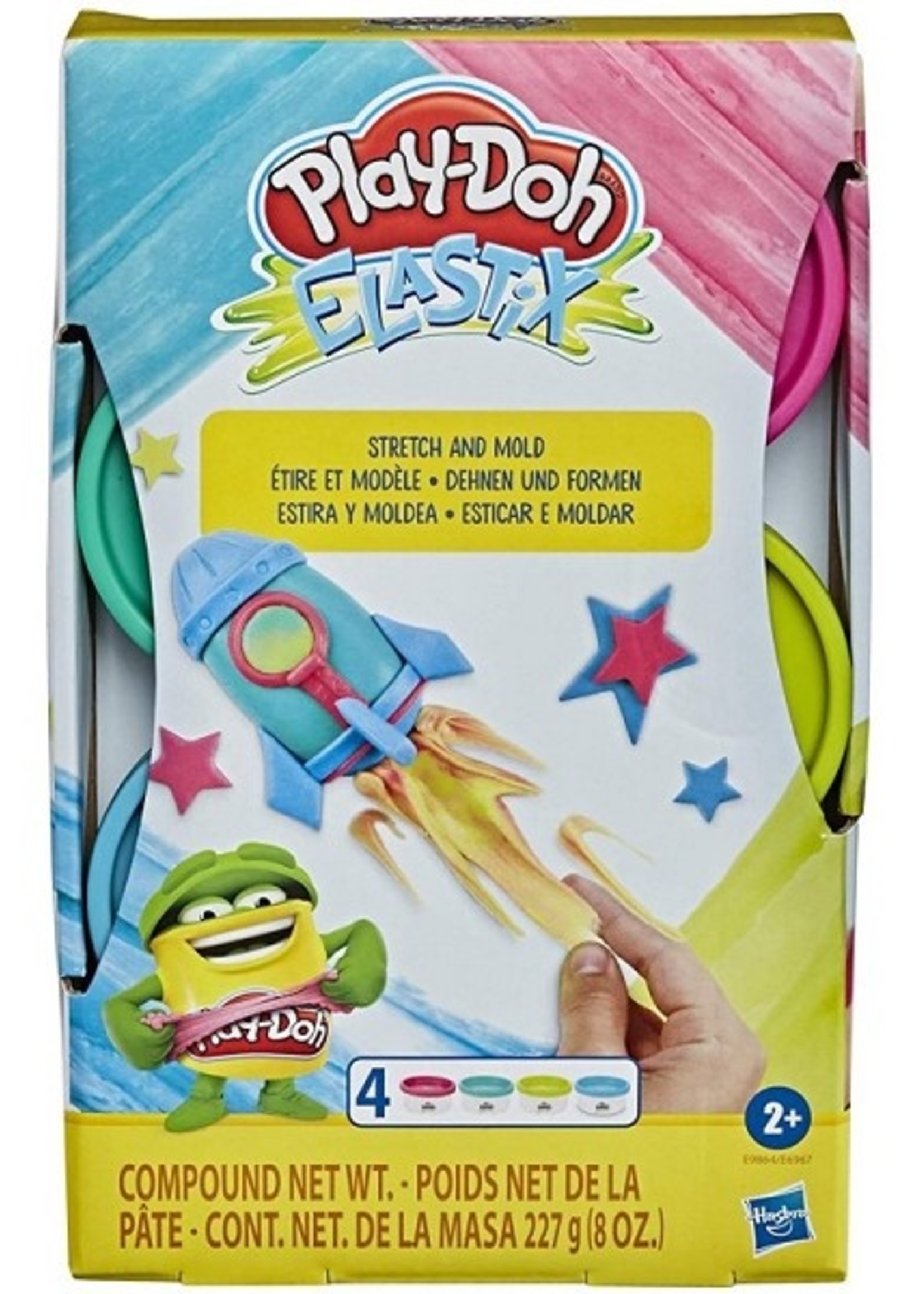 Hasbro Play-Doh Elastix klei set 4 potjes