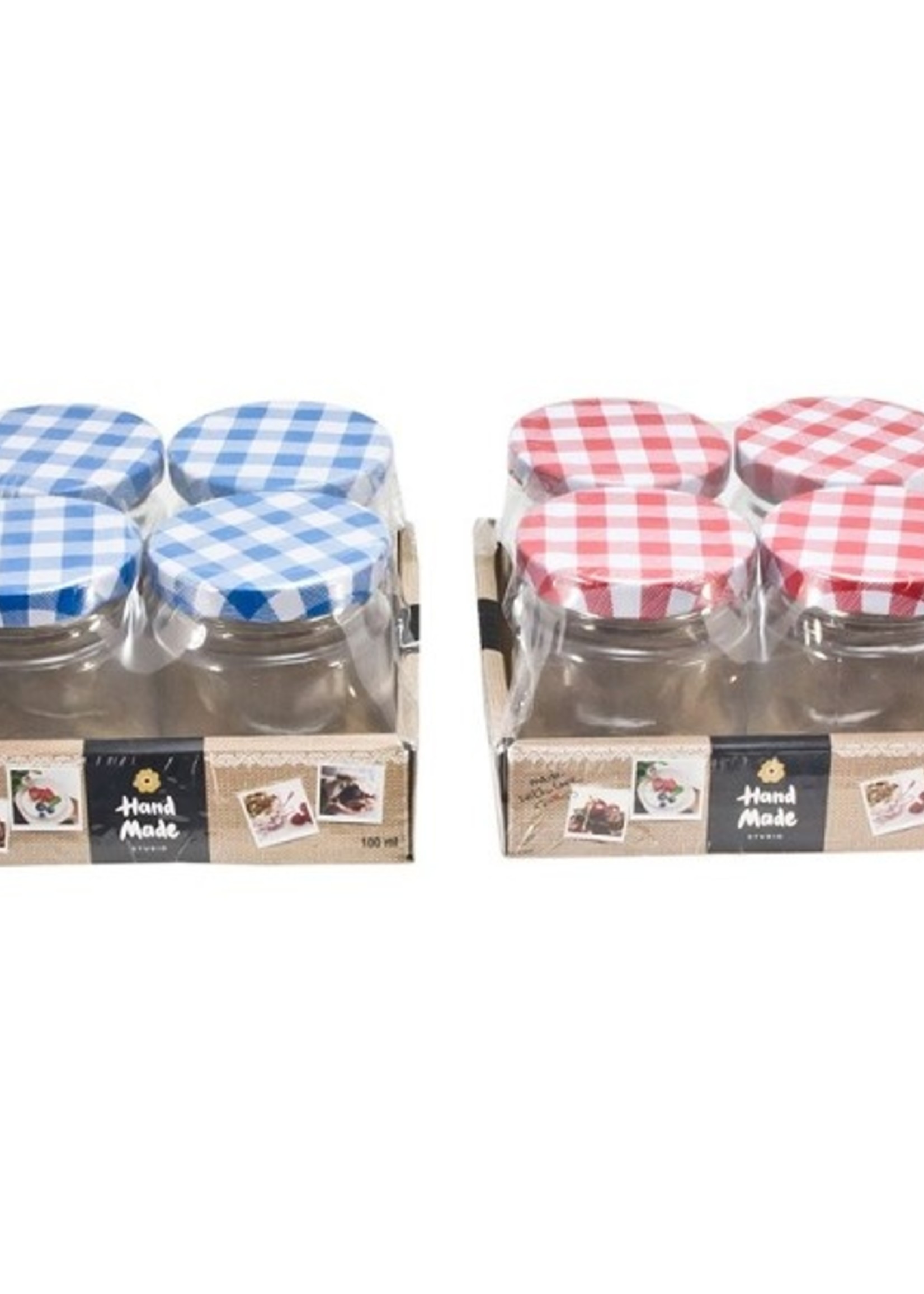 Jampot weckpot 100ml 5,5x6,5 cm pak a 4 stuks