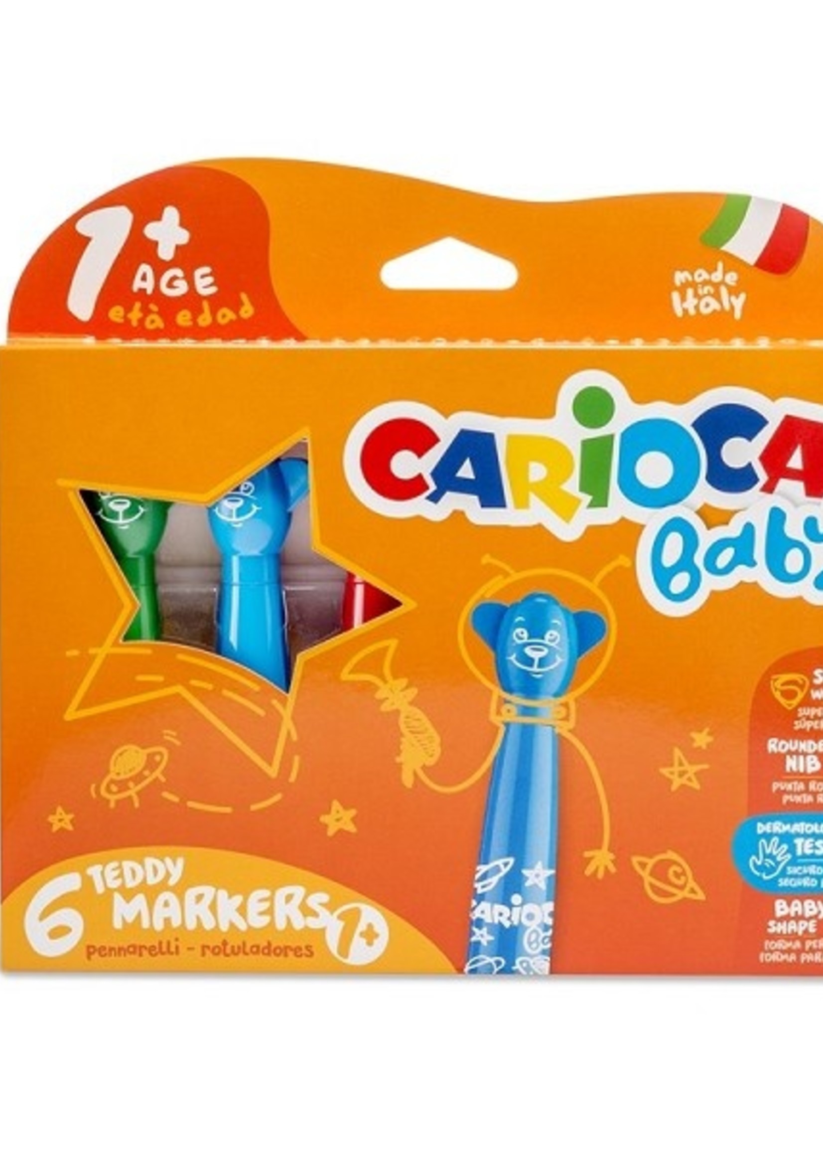 Carioca baby teddy 6 viltstiften (vanaf 1 jaar)