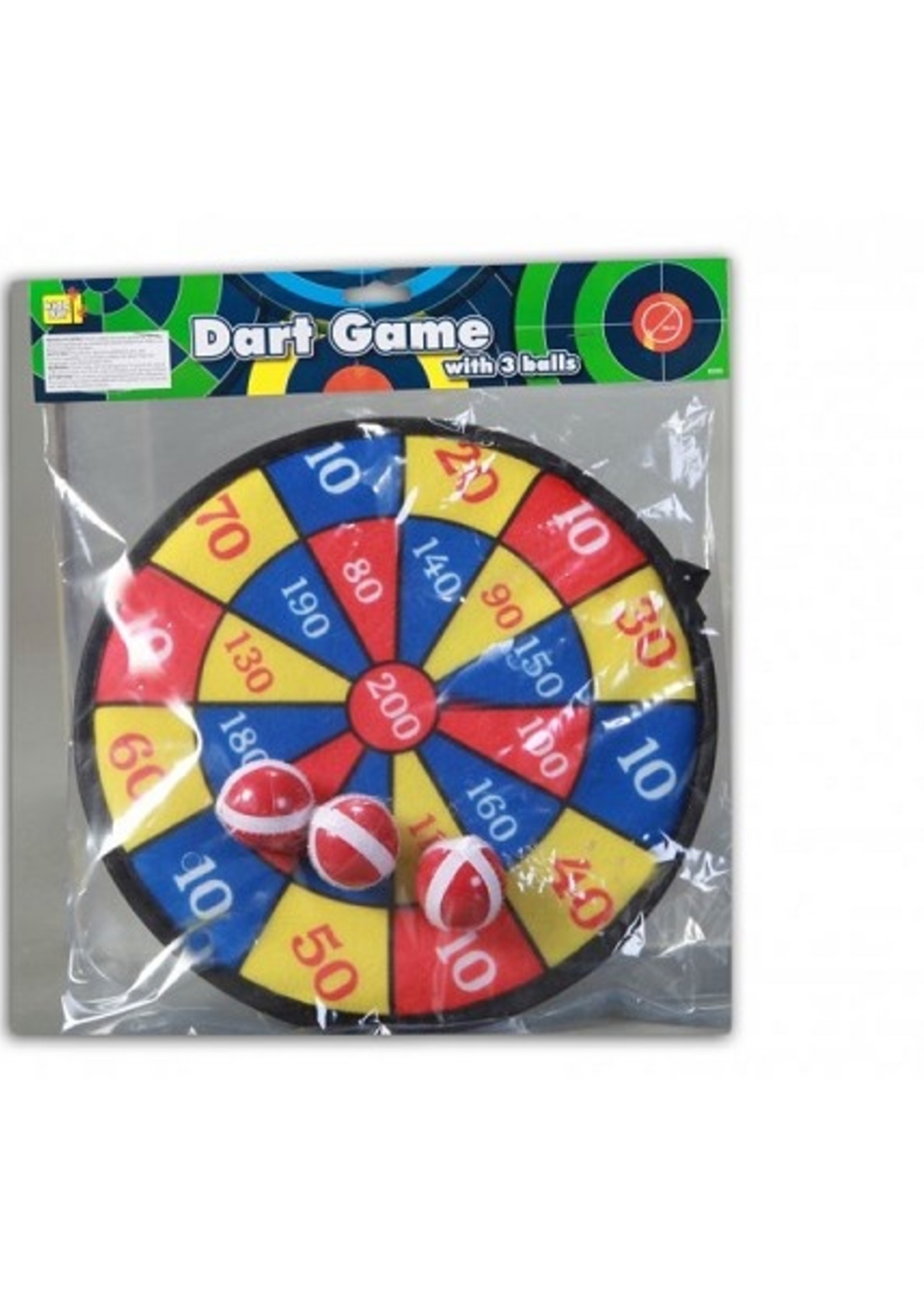 Dartbord Soft 28 cm met 3 klittenband ballen