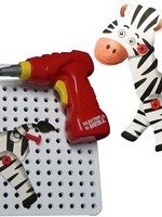 3D schroefpuzzel met 8 wilde dieren en schroefmachine op batterijen