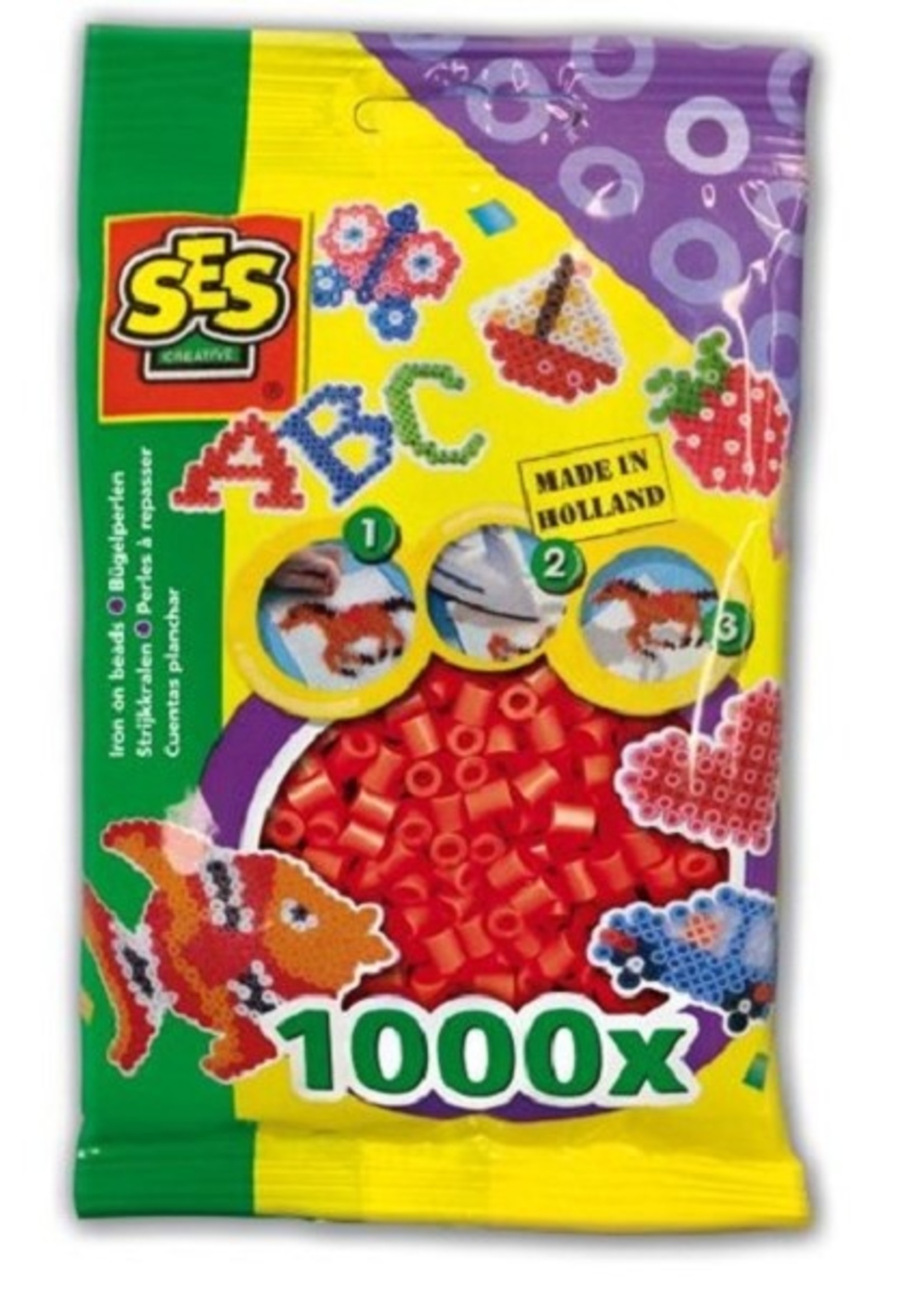 Ses Strijkkralen Rood 1000stuks