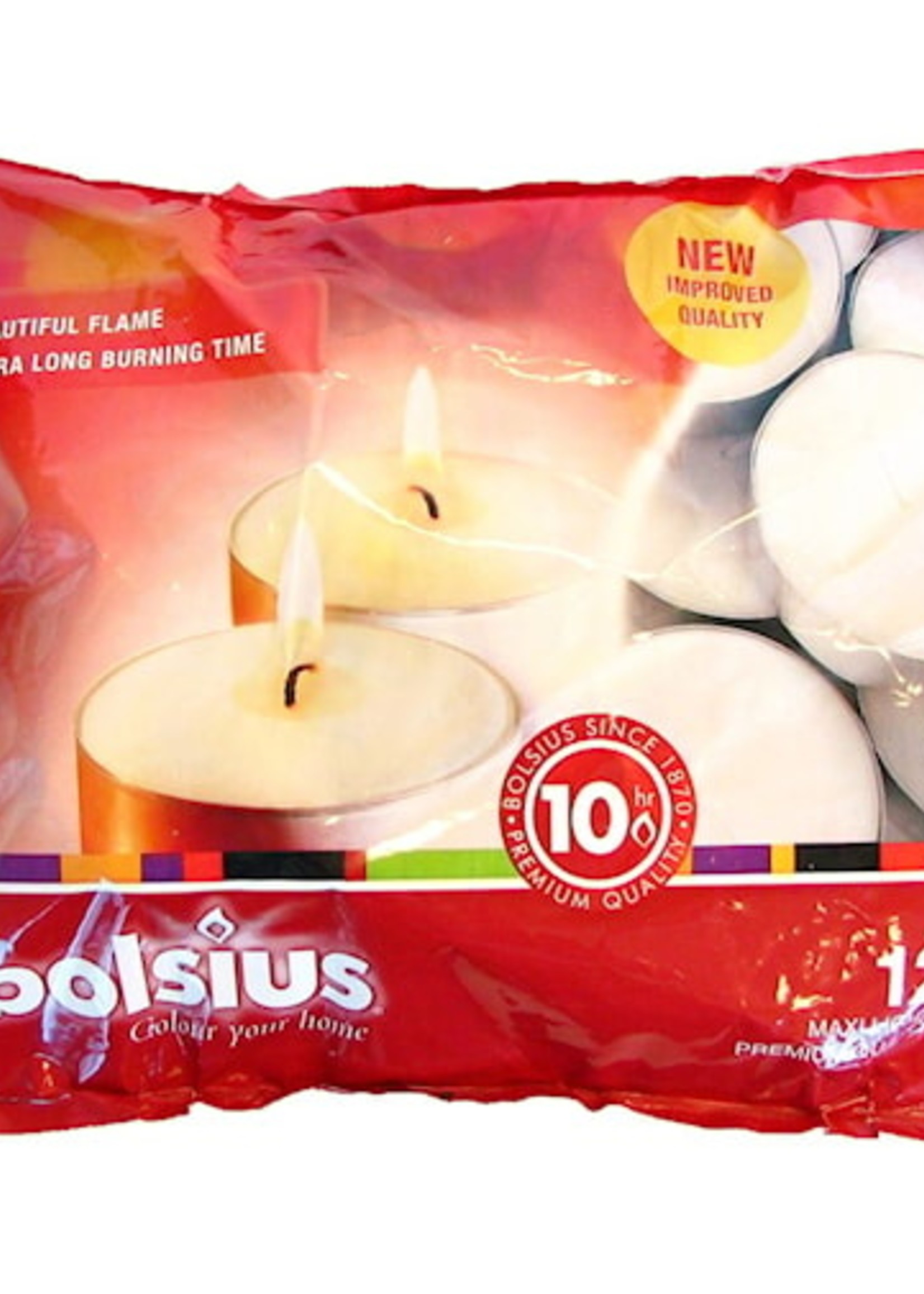 Bolsius Maxilicht 10 uur zak 12 Wit