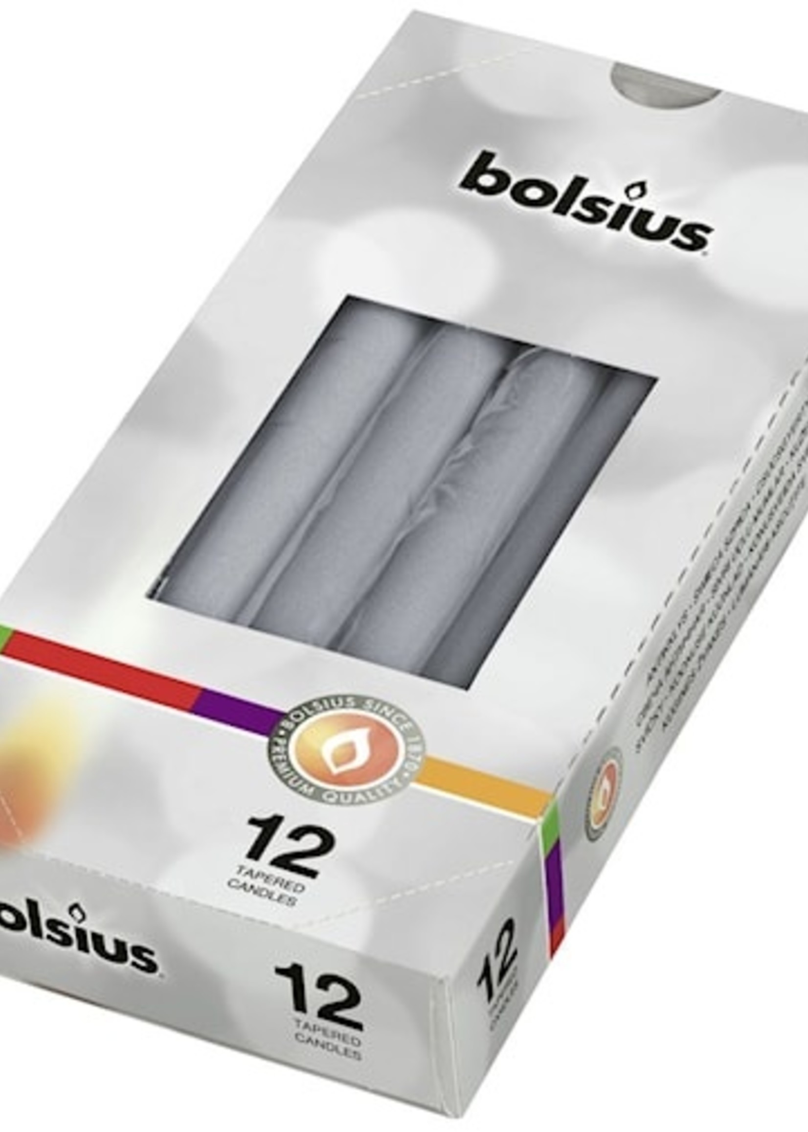 Bolsius Gotische kaarsen ds 12 245/24 Met. zilver