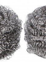 Lifetime Clean schuurspons 7 cm RVS zilver 2 stuks