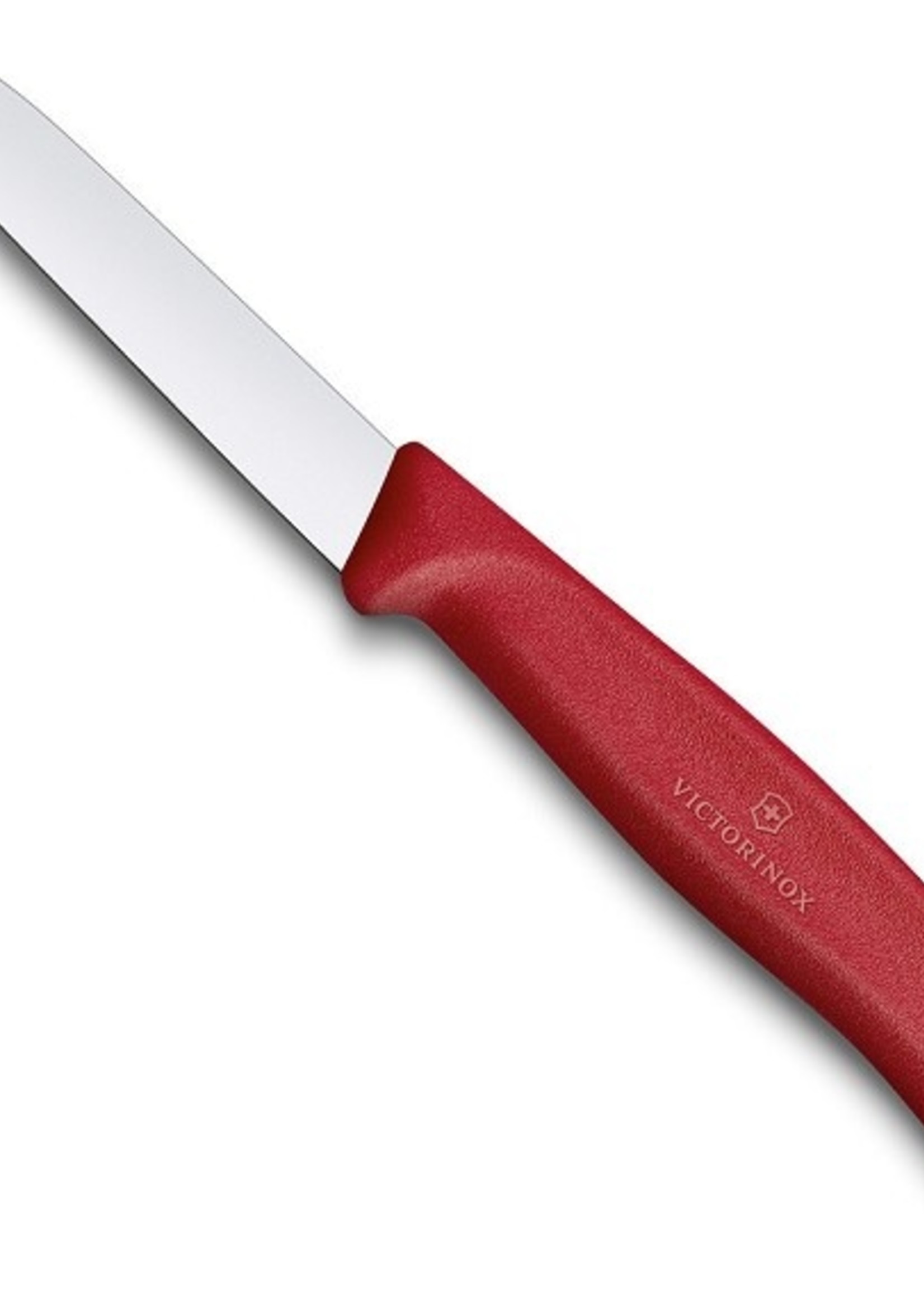 Victorinox SwissClassic groentemes, rood handvat, RVS lemmet van 8cm