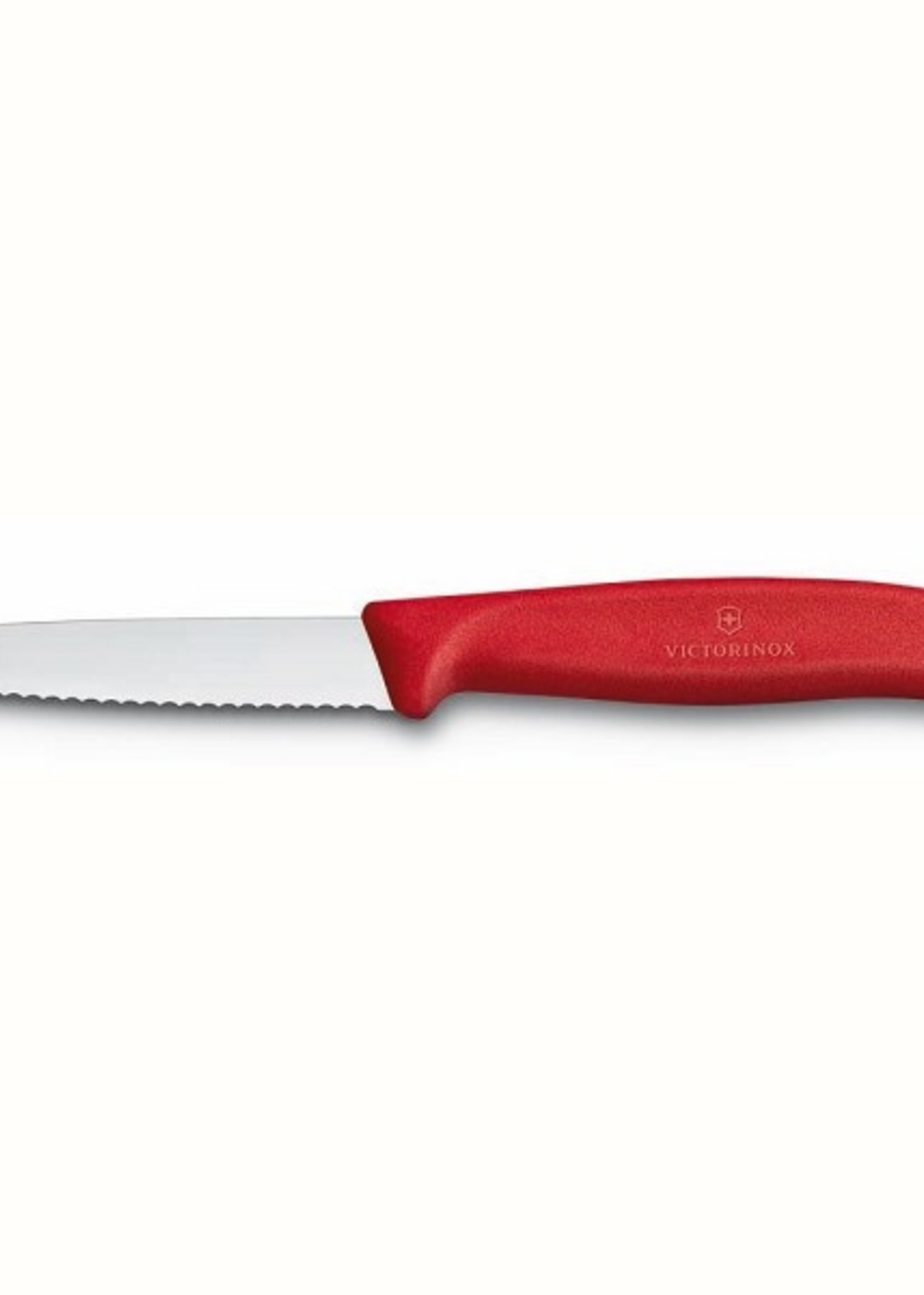 Victorinox Swissclassic schilmes 8cm gekarteld lemmet rood handvat