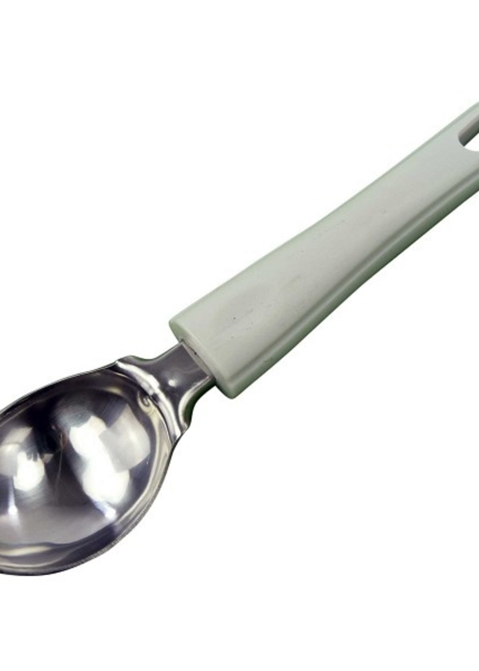 Ijsscheplepel RVS met wit kunststof heft Kasun