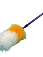 Plumeau lamswol gekleurd 60cm met teleskoopsteel (95cm)