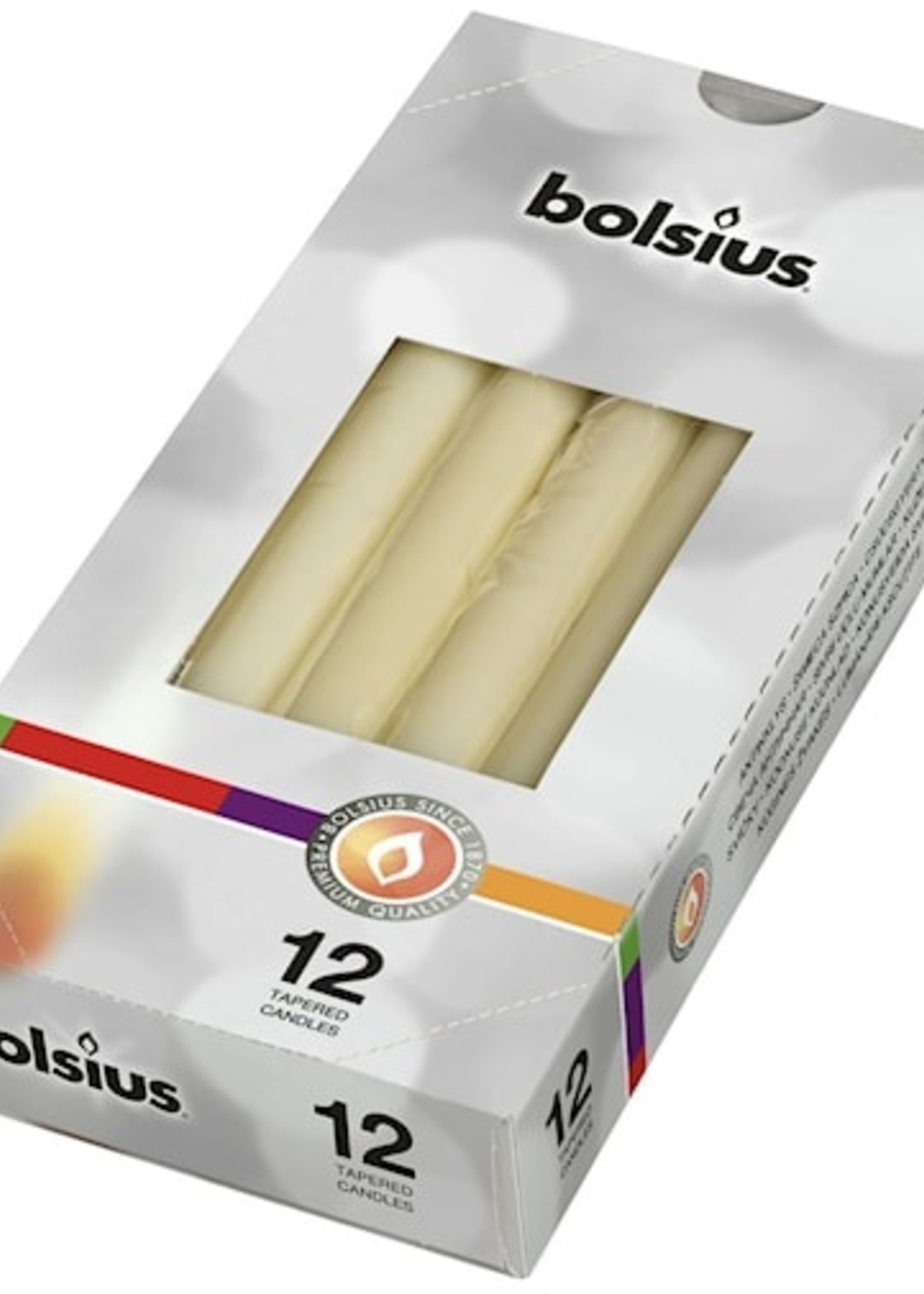 Bolsius Bolsius Gotische kaars 245/24 doos a 12 stuks ivoor