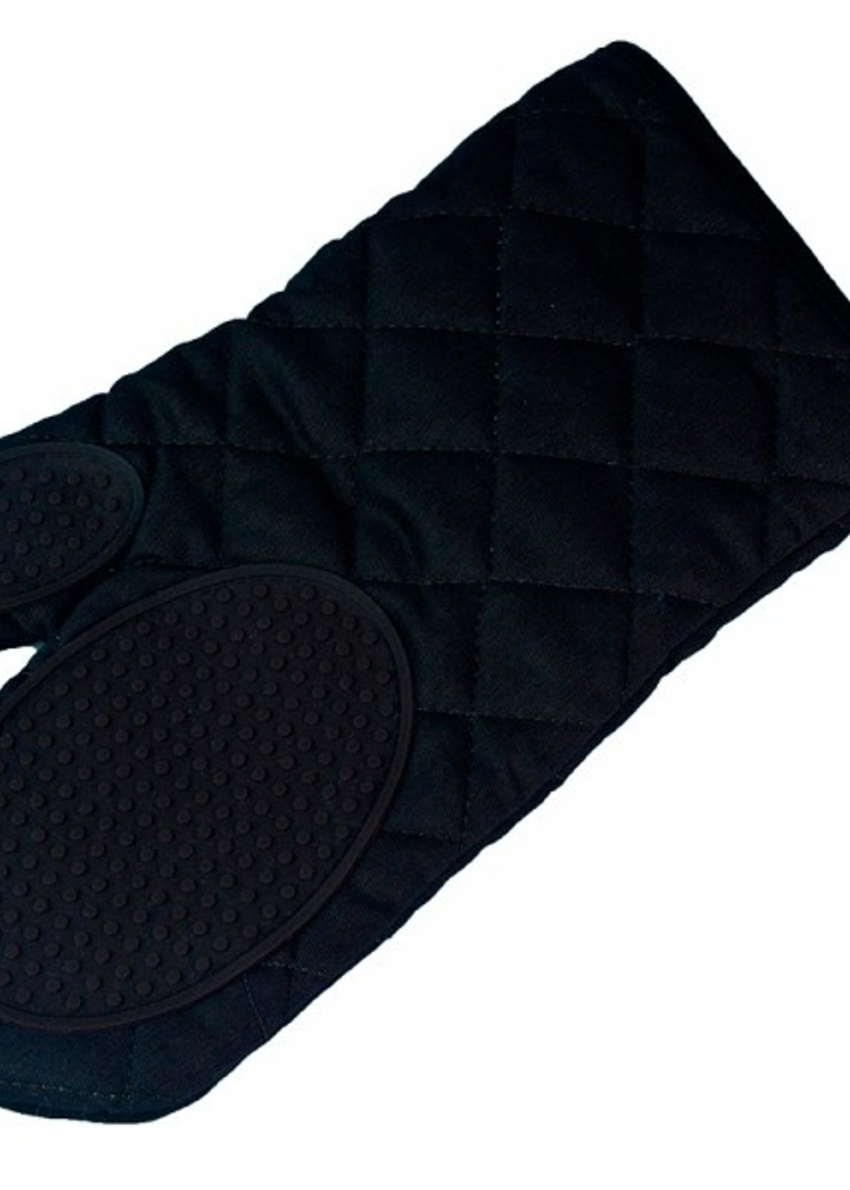 Ovenhandschoen met silicone grip 30x18cm zwart