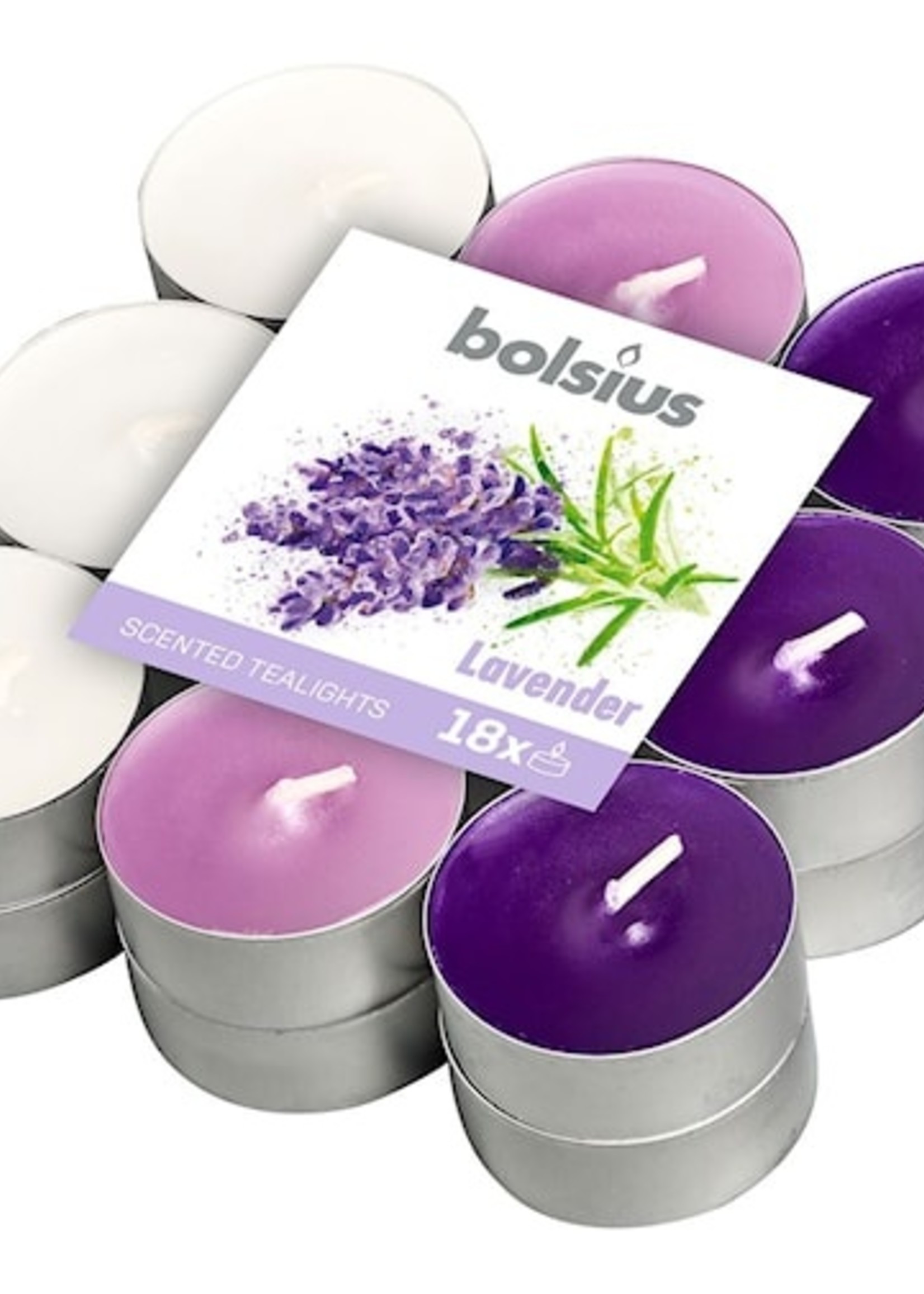 Bolsius Geurtheelicht multi colour brick 18 Lavendel