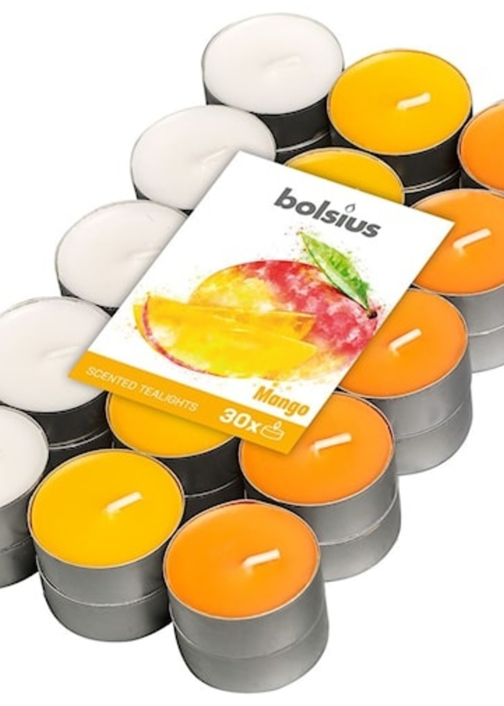 Bolsius Geurtheelicht multi colour brick 30 Mango