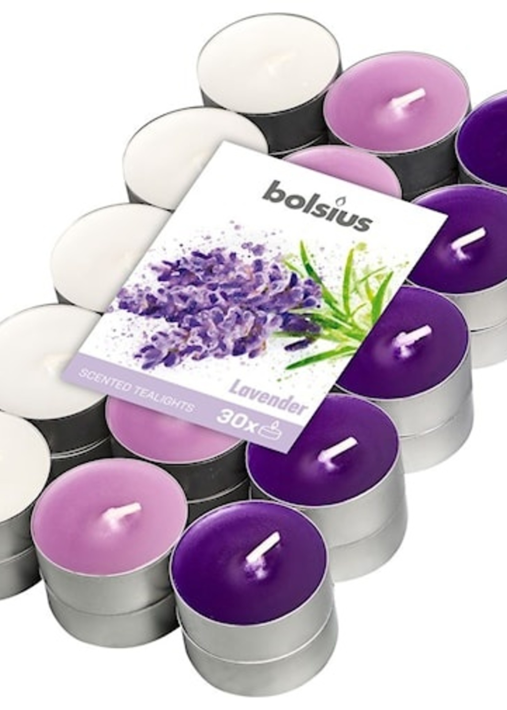 Bolsius Geurtheelicht multi colour brick 30 Lavendel
