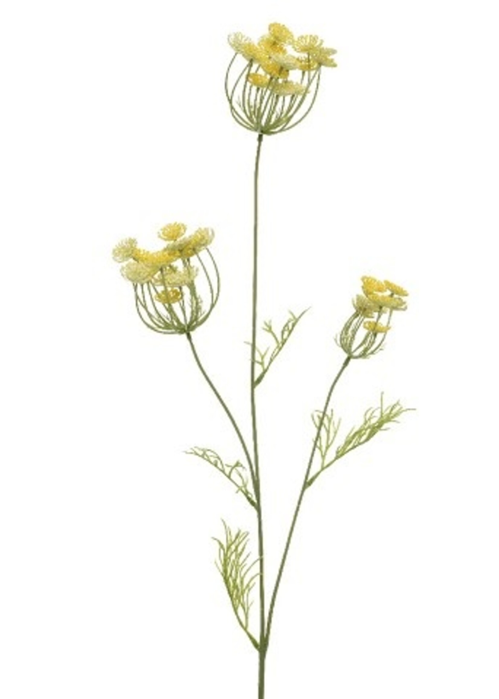 Kunstbloem Queen anne geel H86cm