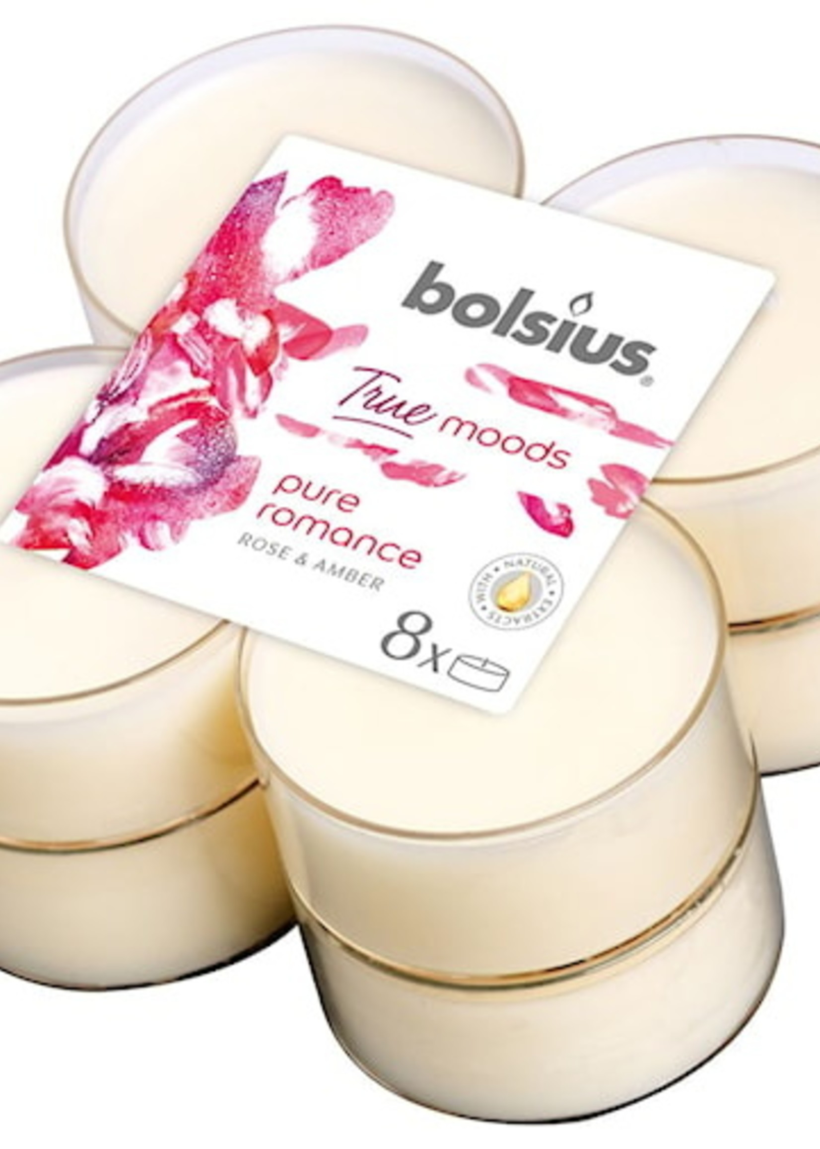 Bolsius Maxilicht geur 8 stuks True Moods Pure Romance