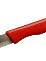 Schilmesje Solingen los RVS met rood heft en ophangoog. Rostfrei, made in Germany.