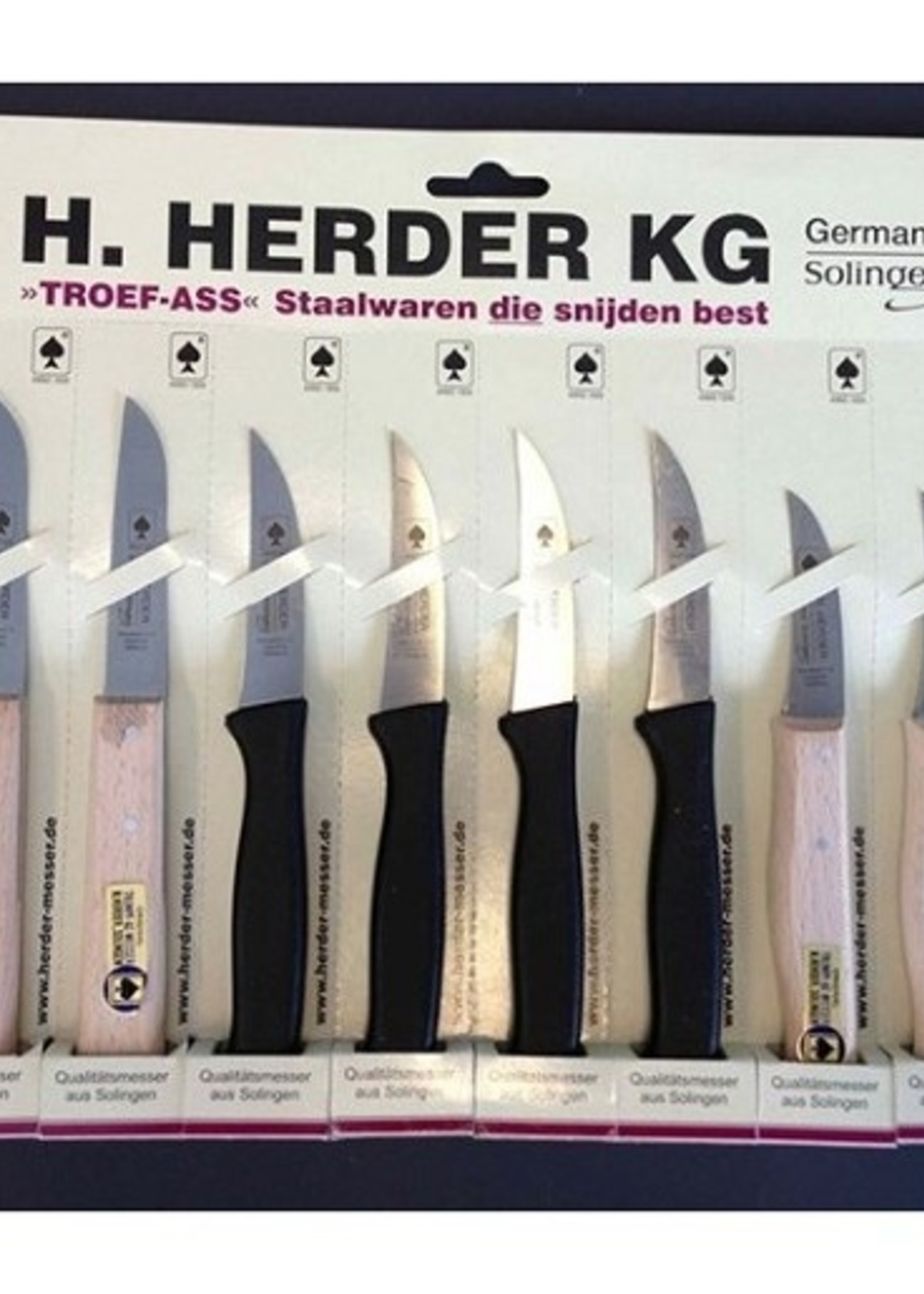 H.Herder Schilmesjes rvs assortiment .3+3+4 op kaart